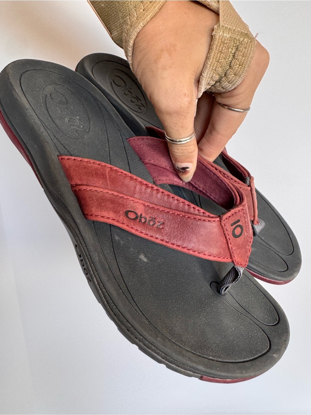 Oboz Flip Flops Selway Sandals 8